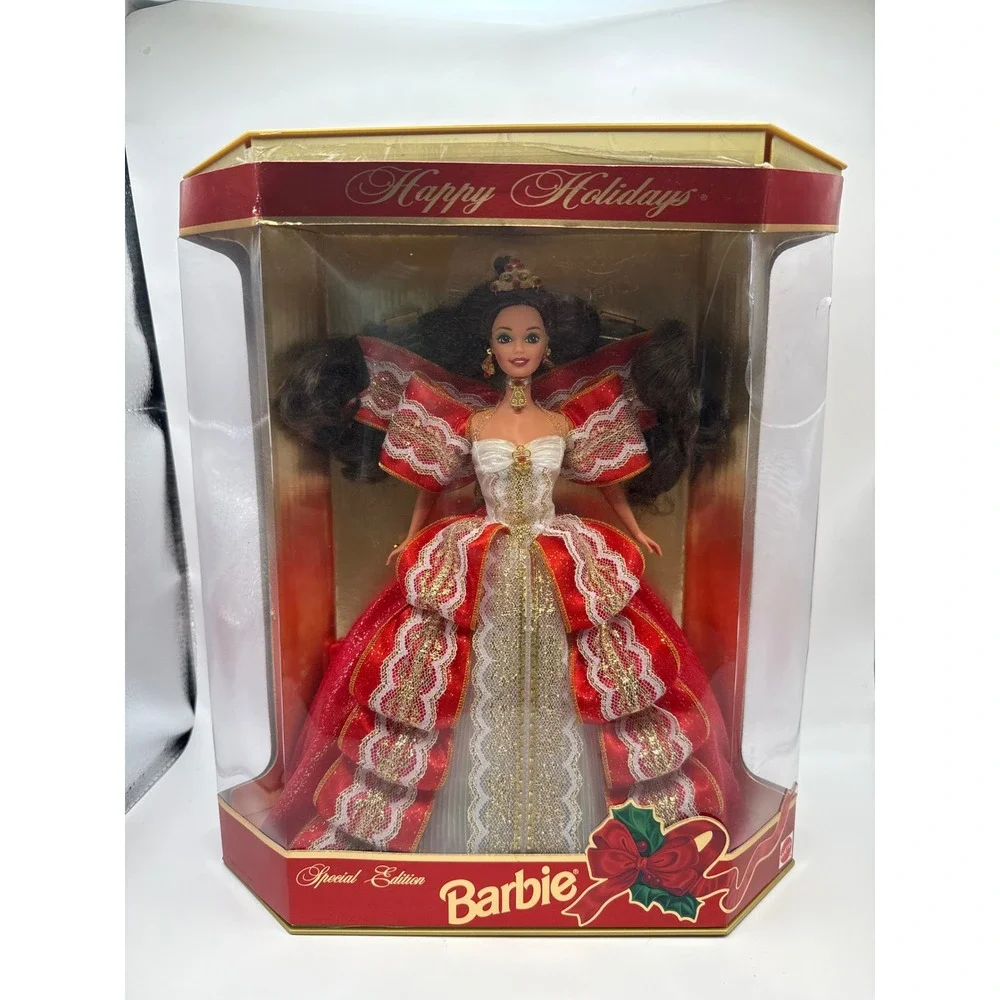 1997 Happy Holidays Barbie Special Edition 10th Anni Brunette Mattel 17832